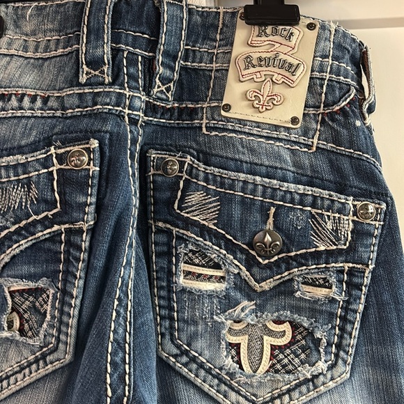 SZ 29 Slim/Straight. Rock Rivival Distrssed Jeans - Picture 6 of 6